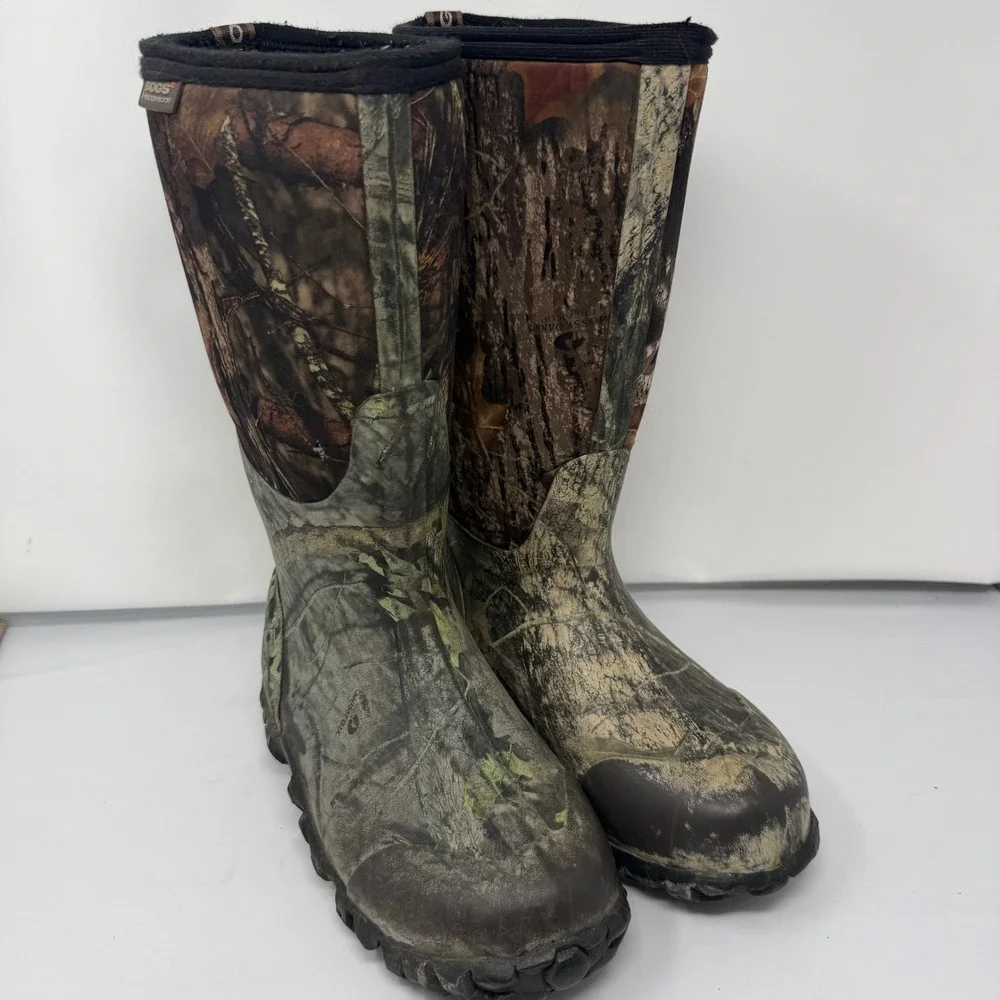 Bogs Mens Classic High Mossy Oak Camo Waterproof Insulated Winter Boots Size 7